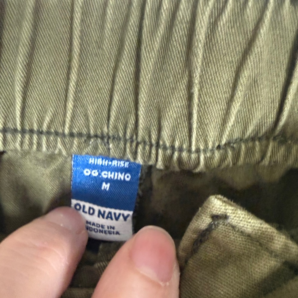 Old Navy Army Green High Rise OG Chino Straight Leg Ankle Pant Medium - Picture 3 of 6